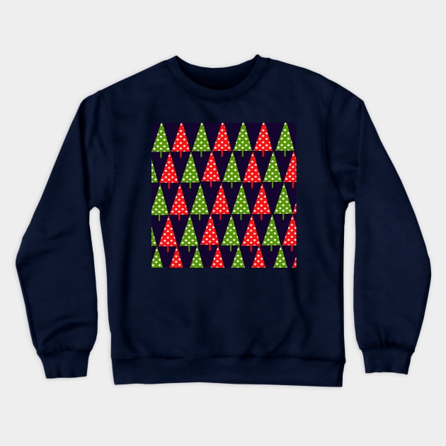 Christmas background. Christmas trees colorful Crewneck Sweatshirt by monika27